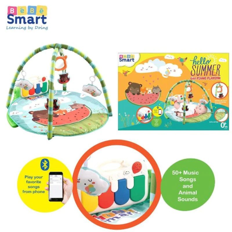 bebe smart 6 in 1 piano play gym