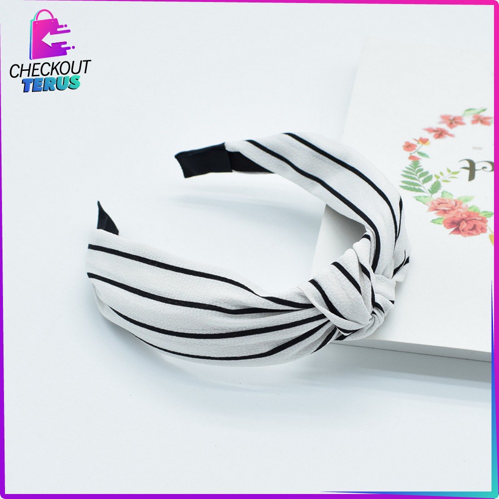 CT C71 96 Headband Korean Style Bando Polos dan Motif Bahan Kain Aksesoris Rambut Wanita Gaya Korea Impor