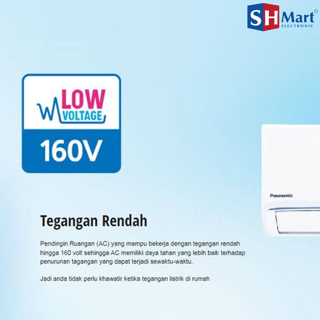 AC PANASONIC 1 PK  LOWWATT SI BIRU KN-9WKJ BLUE FIN R32 GARANSI RESMI (MEDAN)