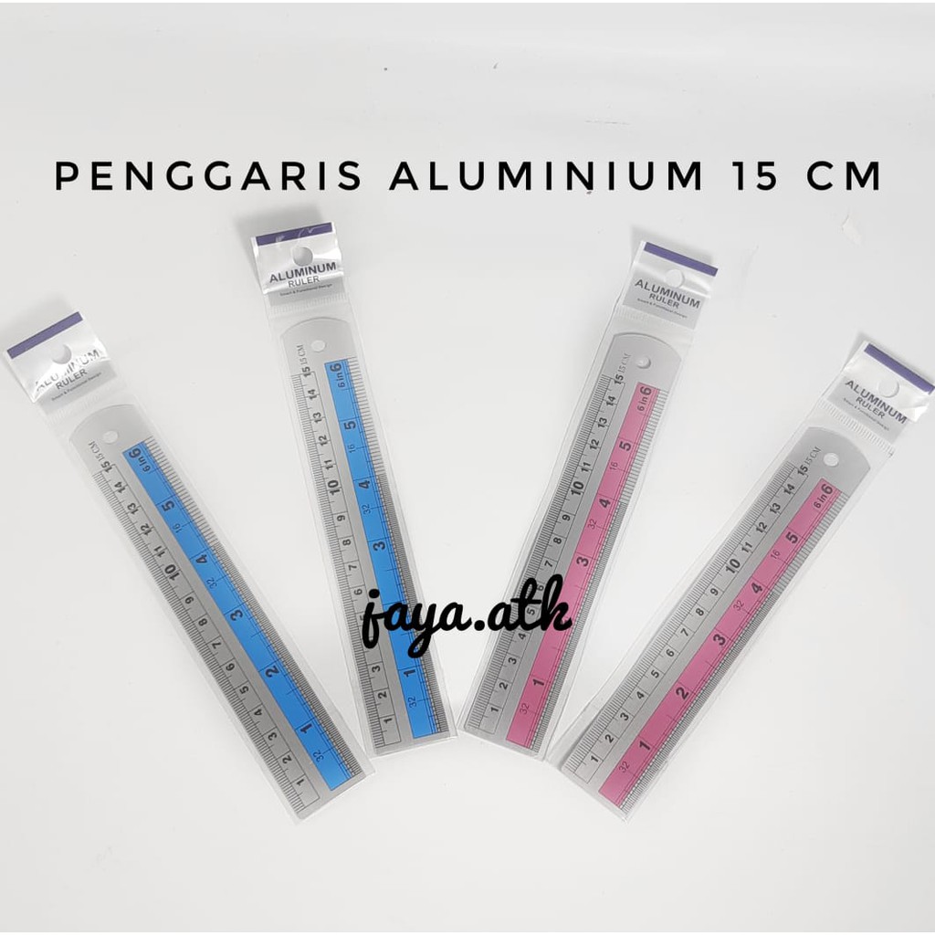 Penggaris Alumunium 15 cm - Aluminum Ruler - MISTAR PENGGARIS ALUMINIUM 15CM MISTAR BESI ALUMINIUM