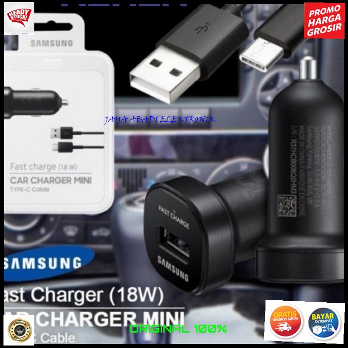 J382 SAMSUNG CAR FAST CHARGER MINI TIPE USB TYPE C SUPER SPEED CHARGING CABLE ADAPTOR MOBIL TRAVEL ADAPTER CAS CASAN ADAPTIVE SERVER SAVER ANDROID HP HANDPHONE QUICK CHARGE PORT UNIVERSAL MULTI KABEL WATT BISA SEGALA MEREK HANDPHONE DAN LEBIH FLEKSIBEL