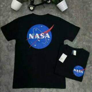 HOODIE T SHIRT KAOS  H M  NASA BLACK GREY Shopee 