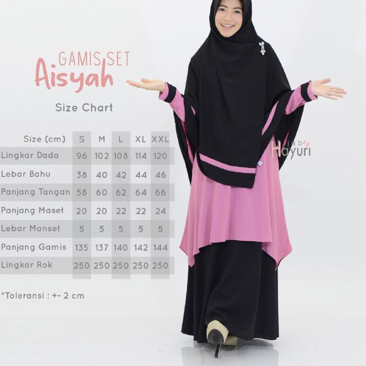 Hot Sales Gamis Set Aisyah by Hijab Hayuri / Gamis Set Bahan Wolfis ,,,,,