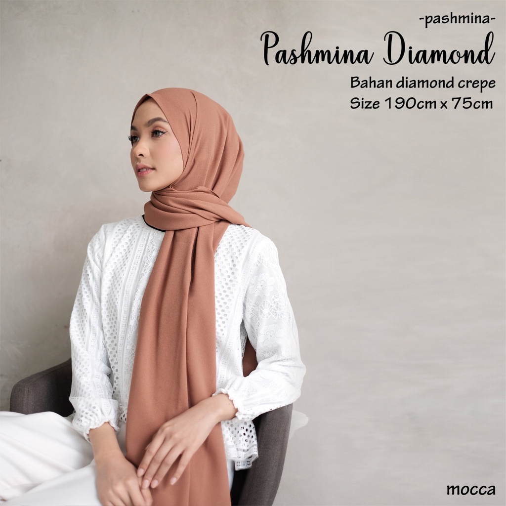 Pashmina Diamond By Dianhijab.id - Bahan Diamond Crepe Premium Trendy Adem Nyaman Dipakai Bisa Cod