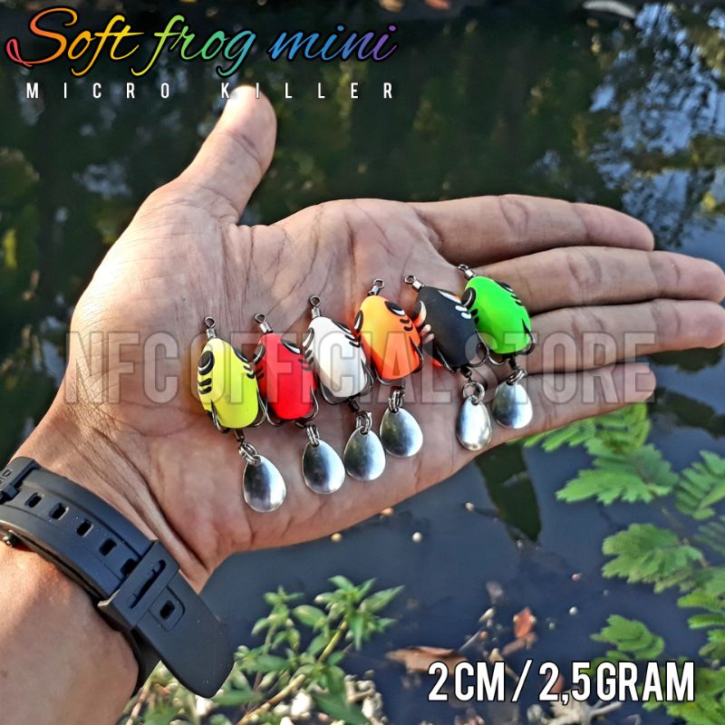 Soft frog mini 2 cm / 2,5 gr -3 gr. Soft frog micro. Beresiko panen STRIKE