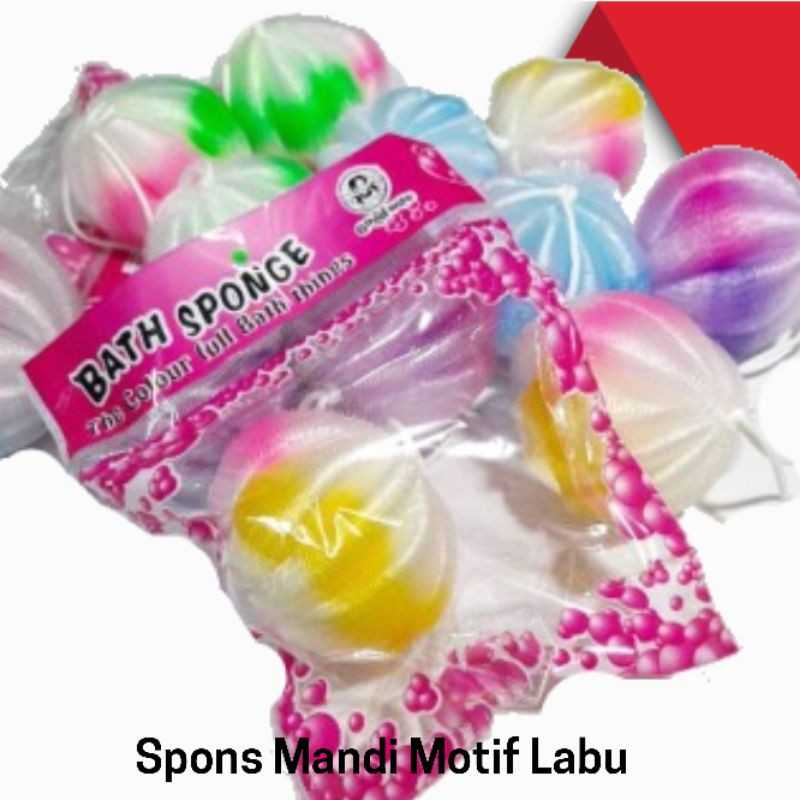 Spons Mandi (6pcs)Peralatan Mandi Motif Labu Warna Grosir