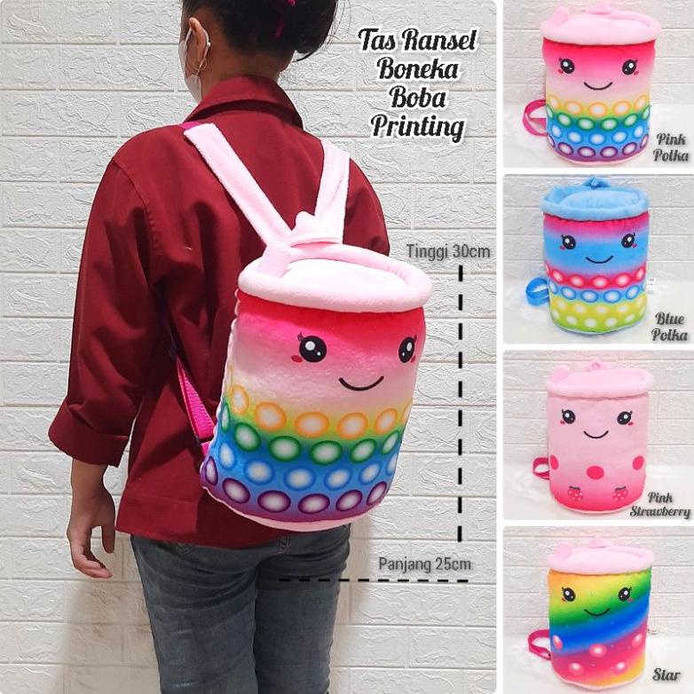 Tas Ransel Boneka Boba Printing 30Cm Tas Ransel Anak