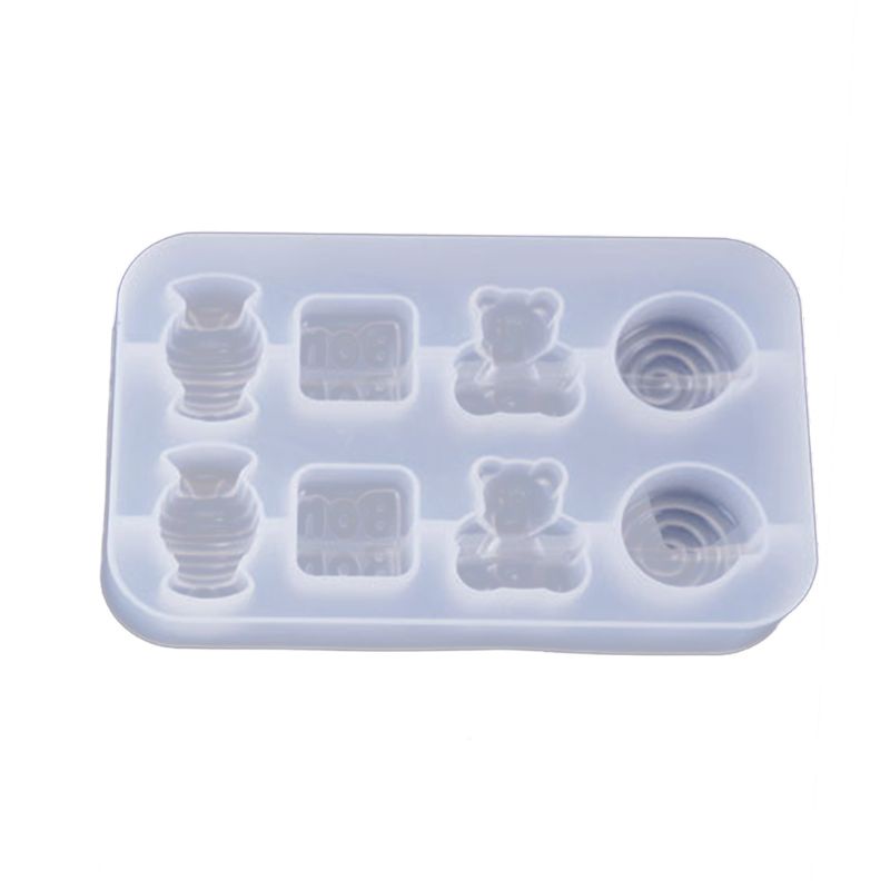 SIY  Crystal Epoxy Resin Mold Bear Candy Pendant Casting Silicone Mould DIY Crafts Jewelry Making Tool