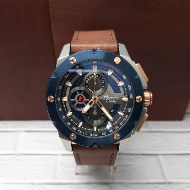 ALEXANDRE CHRISTIE PRIA AC 6549 MC ORIGINAL ( BROWN BLUE  SILVER ROSEGOLD )