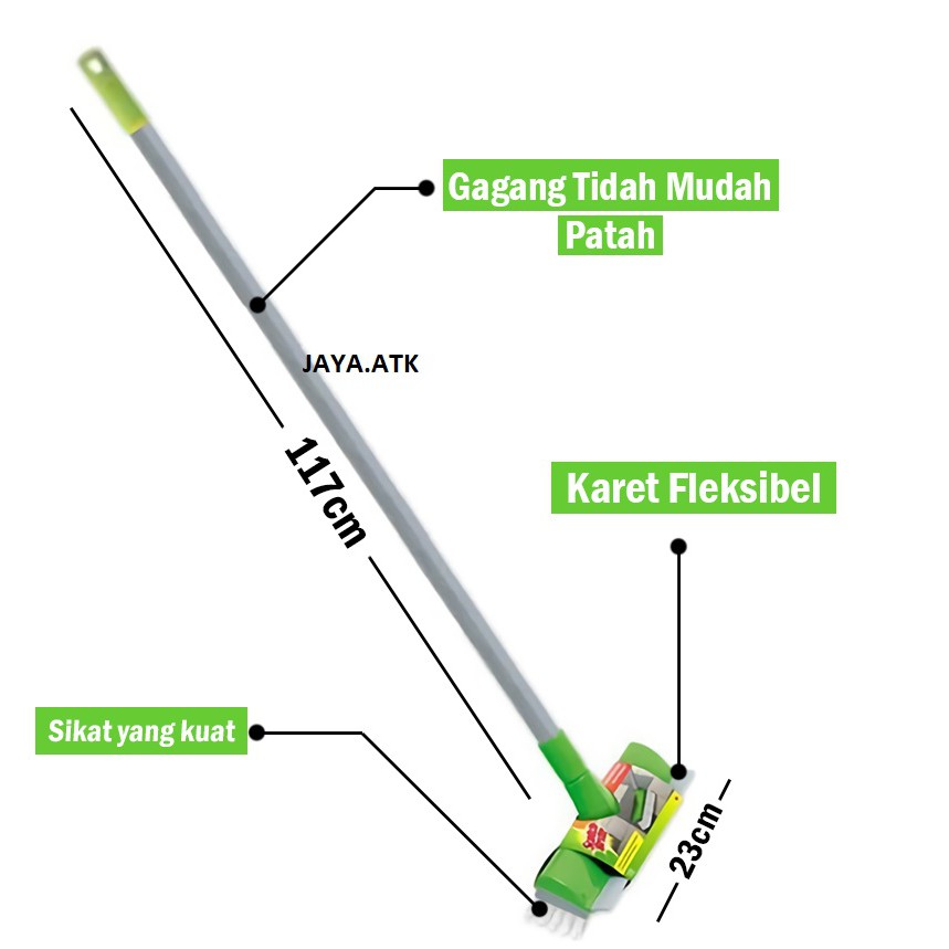 SIKAT LANTAI SIKAT KARET PENDORONG AIR 3M SCOTCH BRITE ID-772 SET SIKAT DAN KARET PENDORONG AIR