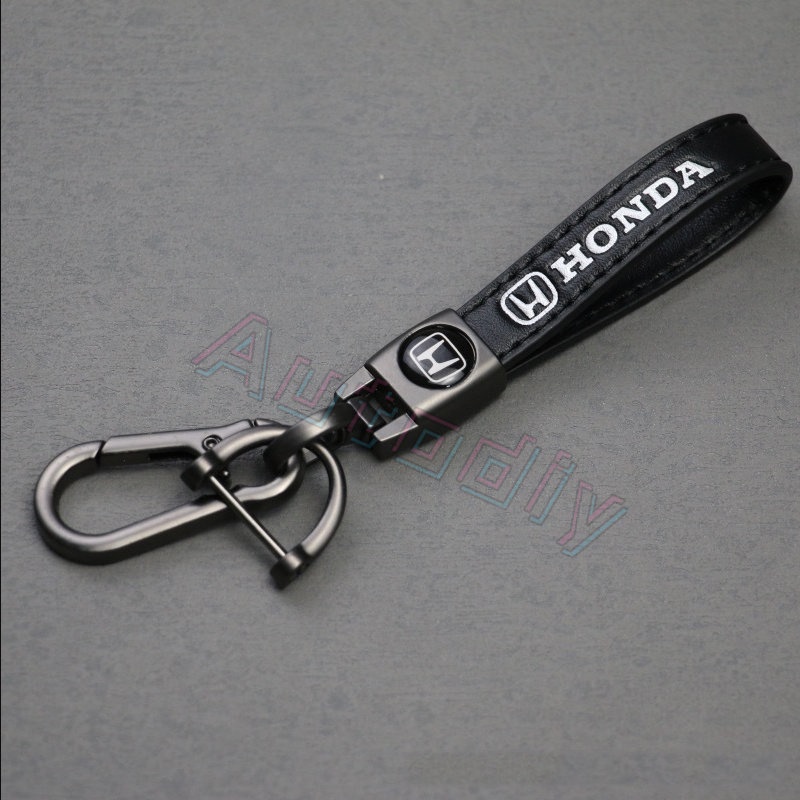 Gantungan Kunci Kulit Mobil Motor Yamaha Honda Fashion Creative Logo Keychain Logo Mobil Liontin Logam