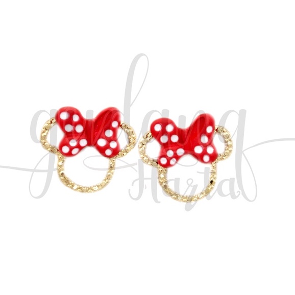 Anting Stud Minnie Red Bow Earrings Motif Pita MerahKarakter GH 203471