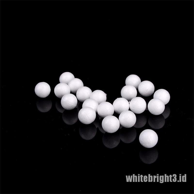 (white3) 20pcs Busa Polystyrene Styrofoam Ukuran 10-40mm