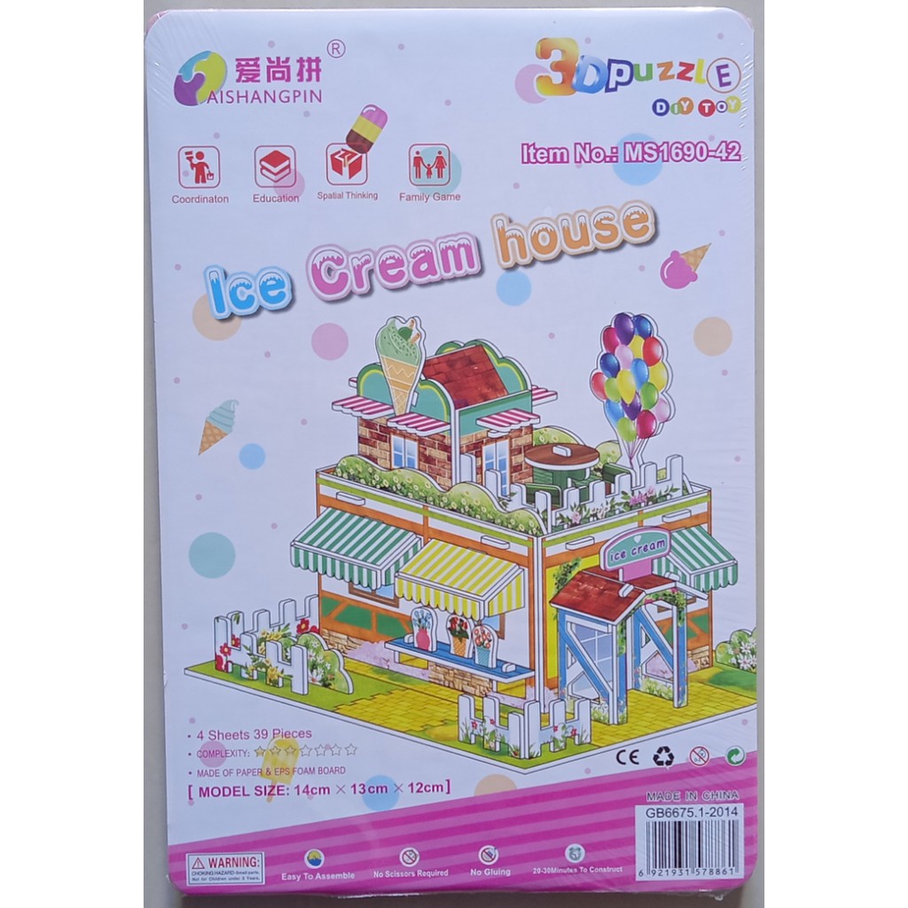 ( Mia ) PART 1 PUZZLE 3D DIY UKURAN KECIL / 3D Puzzle / 3D DIY Jigsaw / Mainan Edukasi