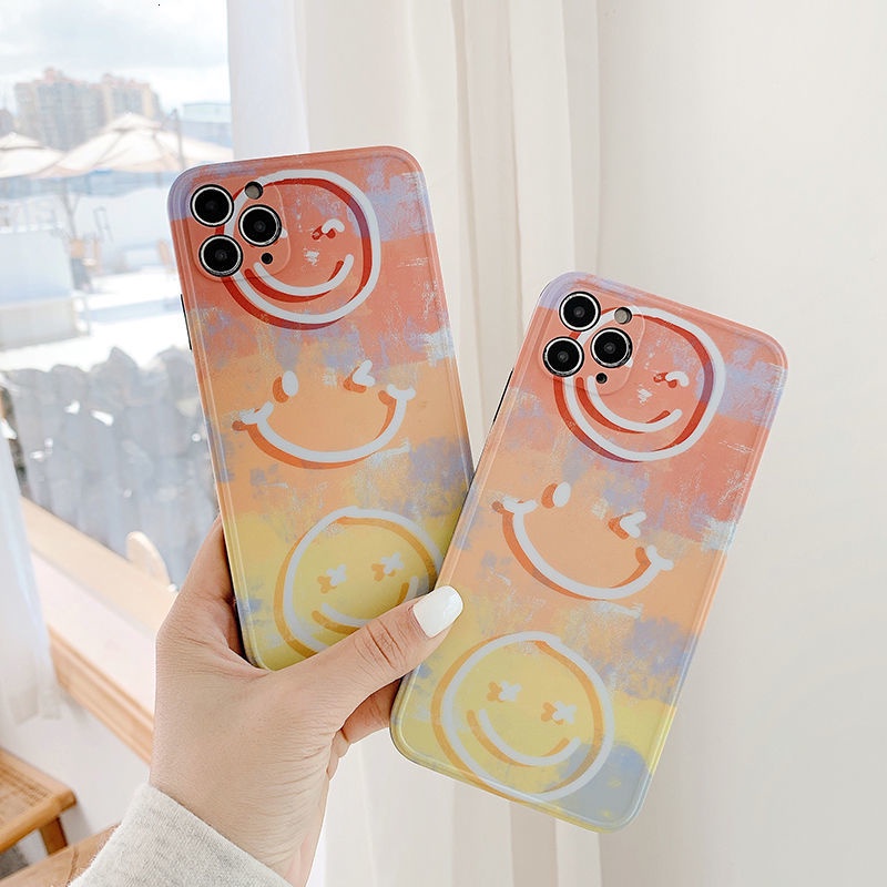 Smiley Pattern Silicone Phone Case For IPhone 12 7 8Plus SE X XS XR XSMAX 11 11pro 11promax 12 12promax