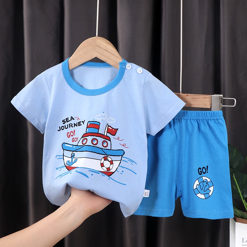 BABY STORE01 - BBA3 SETELAN ANAK 0- 3 TAHUN BAJU SETELAN ANAK PIYAMA TIDUR PENDEK JUMPER ANAK BAYI