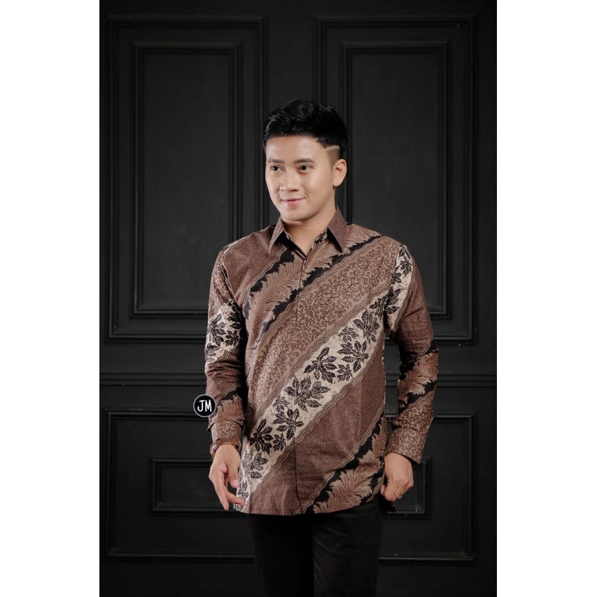 batik pria kemeja batik pria lengan panjang size m l xl xxl terlaris