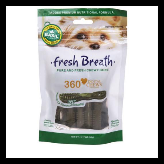 Jual Basil 360 Dental Chews Fresh Breath Pet Dog Snack Cemilan Anjing