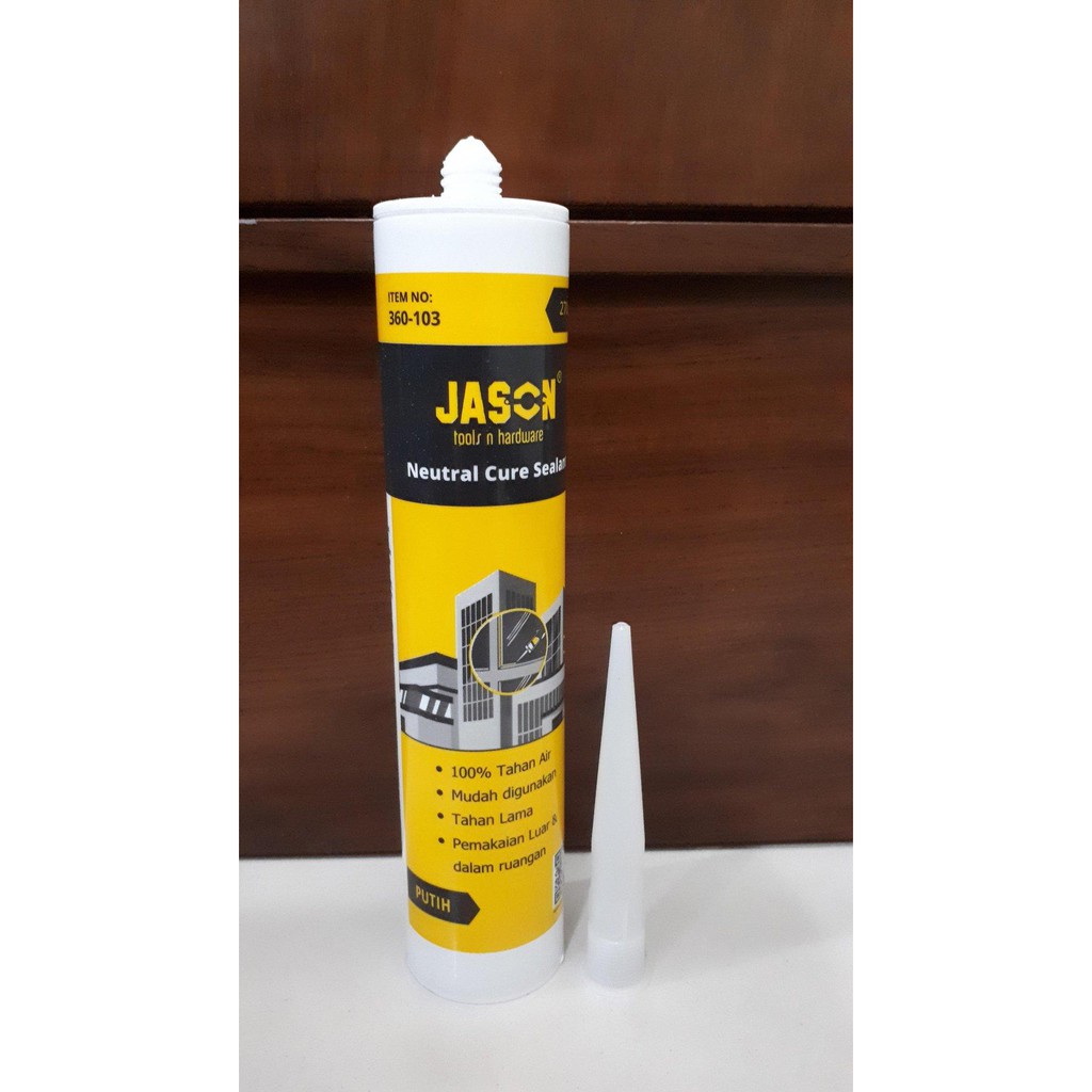 

JASON Lem Kaca Silicon Sealant Warna Putih Lem Aquarium dll Murah