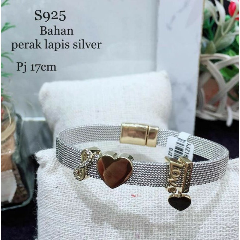 Gelang Silver925 perak anti karat Premium Anti karat anti alergi  020