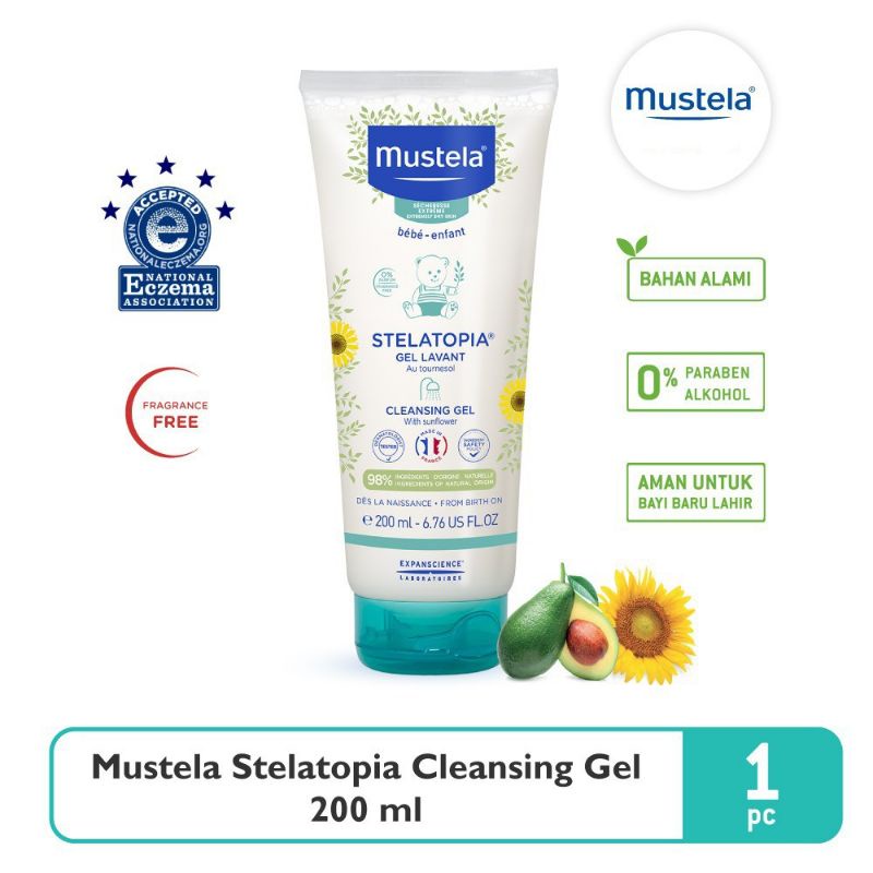 Mustela Stelatopia Cleansing Gel 200Ml