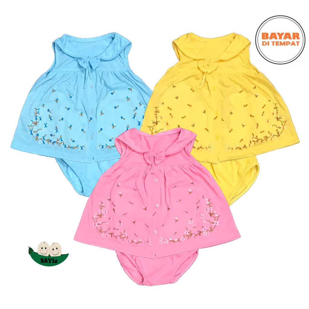 BAYIe Setelan Baju  bayi  Perempuan Kancing Depan MOM S 