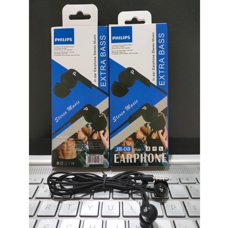 HEADSET HANDSFREE PHILIPS + MIC JB-08 STEREO EARPHONE