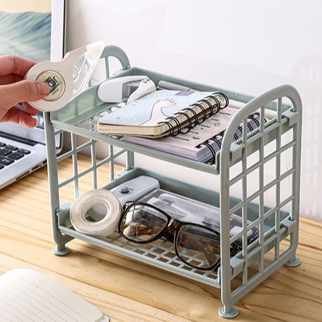 Rak Plastik Mini Serbaguna 2 Susun / Rak kosmetik mini / Rak dapur