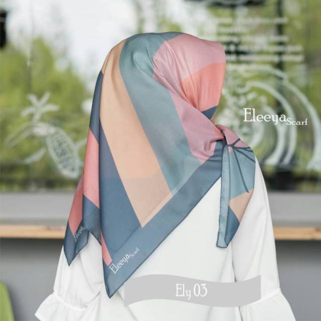 HIJAB SEGIEMPAT MOTIF ELY 03 II Eleeya Scarf