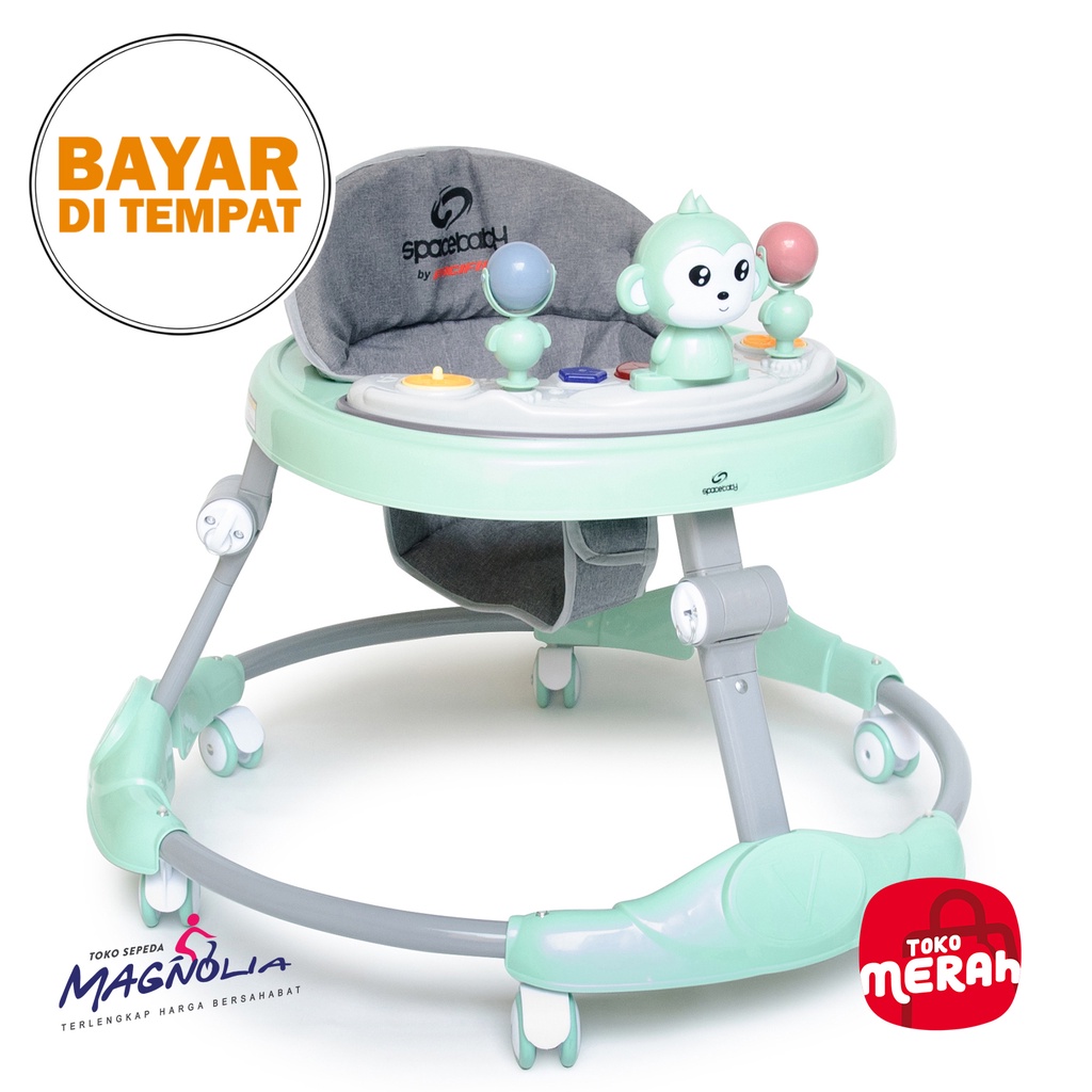Baby Walker Wolker Roda Dorongan Bayi Belajar Jalan Anak Apolo Kereta Bayi Belajar Jalan - Spacebaby