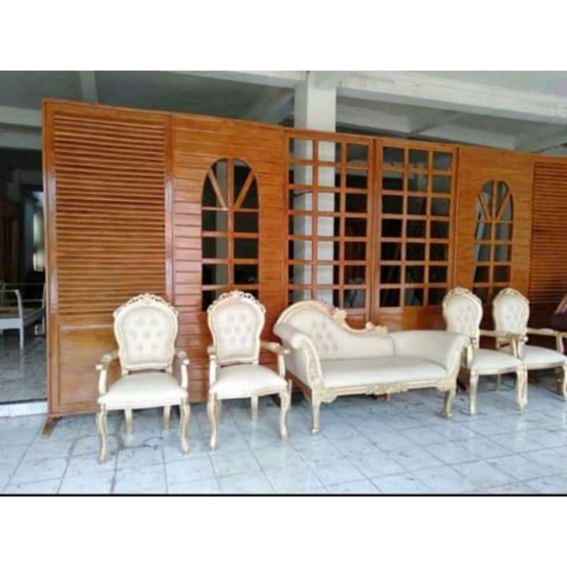 jual Set gebyok minimalis murah kursi pelaminan