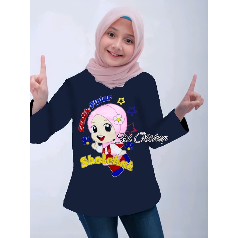 Kaos atasan cantik pintar lengan panjang anak perempuan murah &amp; kekinian | motif lucu | 1-10 Tahun
