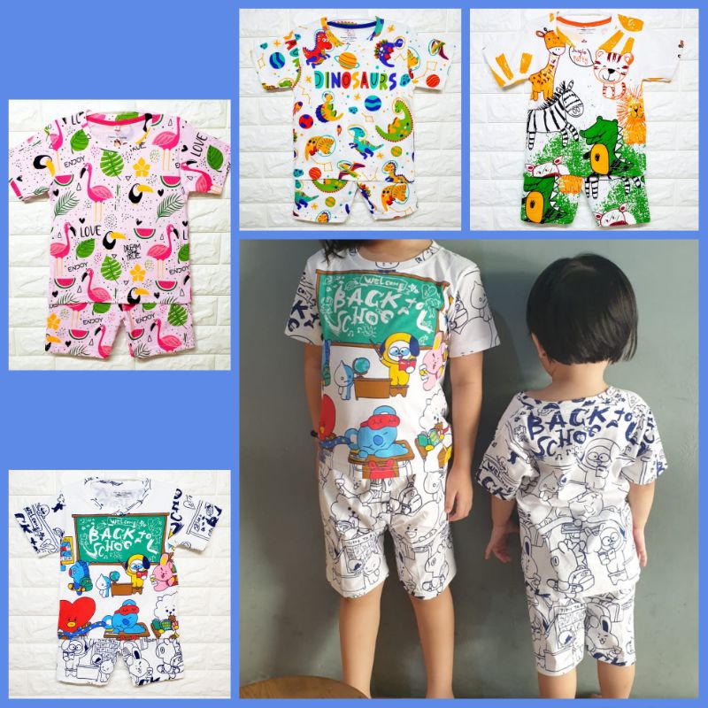 SIZE 8 setelan kids 6-8th oneset Bisa COD (bayar ditempat) KAOS ANAK combed lucu