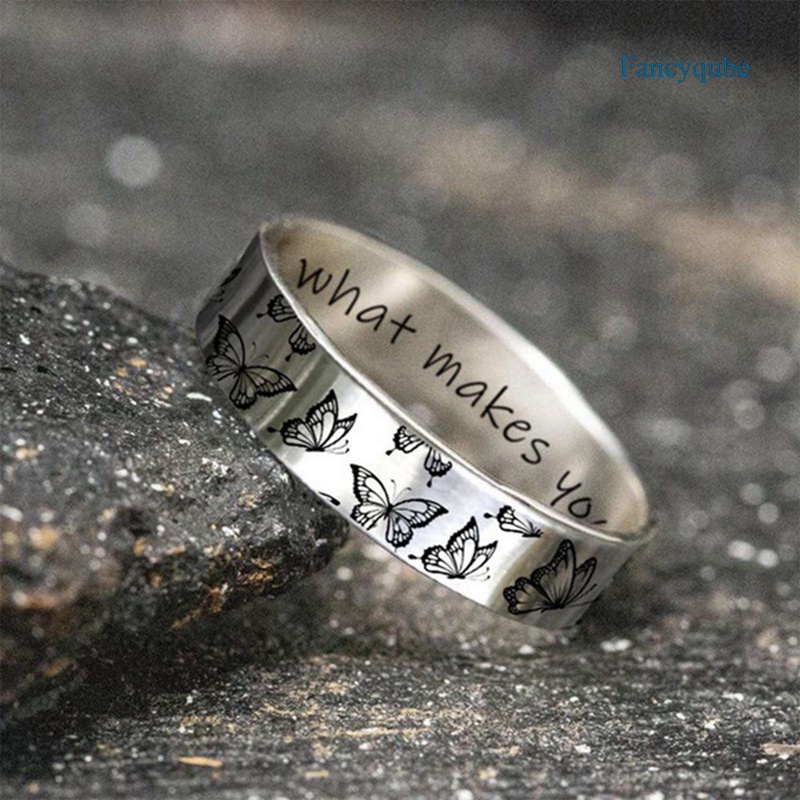 Cincin Desain Kupu-Kupu Bahan 925 Sterling Silver