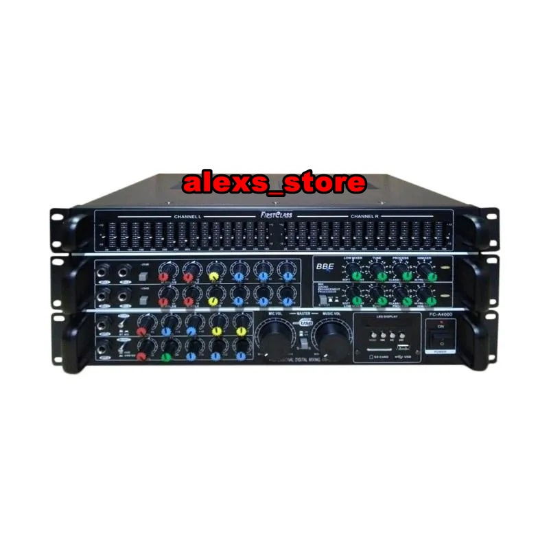 Amplifier Karaoke Mixer FirstClass FC-A4000 BBE Processor Power Amplif