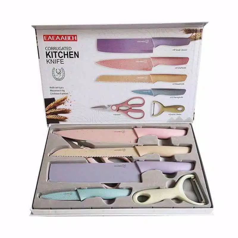 Set Pisau Evcrierh 6in1 Stainless Steel