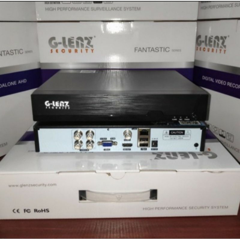 DVR G-LENZ 4 CHANNEL 5MP FULL HD 6 IN 1 SUPPORT SEMUA JENIS KAMERA CCTV