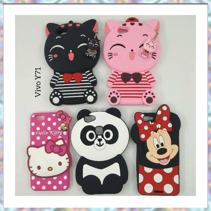 Case Vivo Flip Case Hard Case Case Boneka Intip ~ Vivo Y71// Case Boneka 3D
