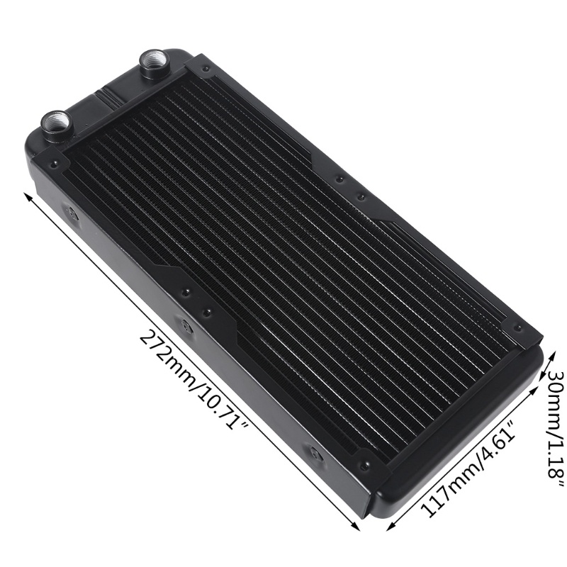 Bt Water Cooling Radiator Komputer 18pipa Alumunium Heat Exchanger Pendingin Cairan