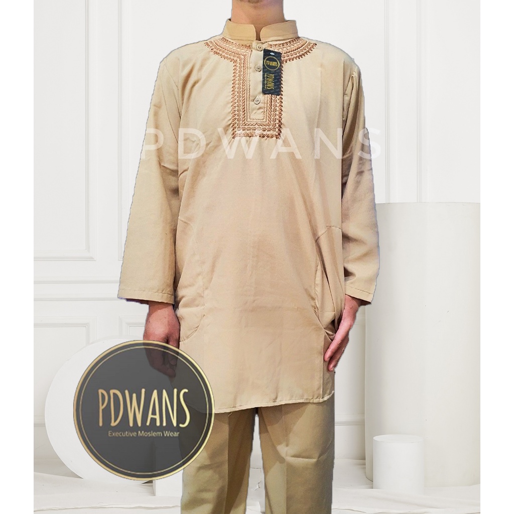 SETELAN PAKISTAN DEWASA Seri WARNA Baju Koko Bordir Muslim BAJU UMROH Pria BGM01D PDWANS