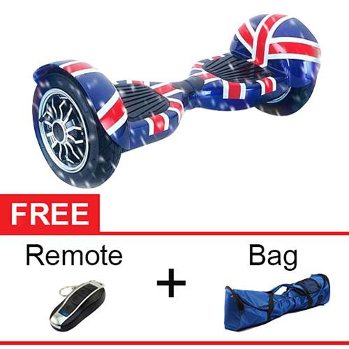 Cognos Hoverboard Segway 10" Two Wheel Balance Smart Scooter Include Bag & Remote - British Flag