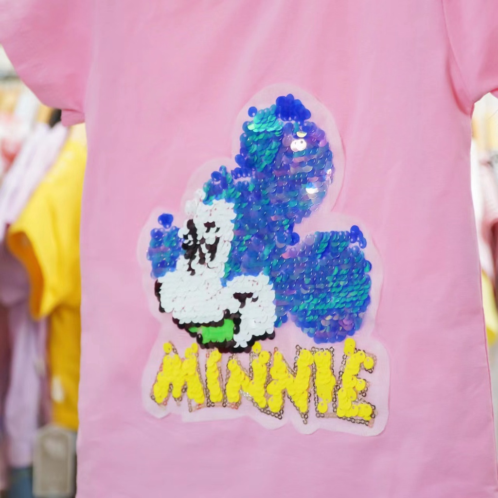 KF CAT Baju Anak Perempuan Setelan Motif Mickey Mouse + Rok Lucu Bahan Cotton Import Fashion Trendy-3