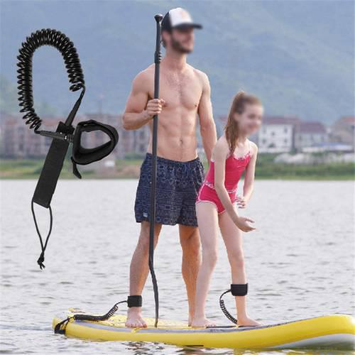 Surfboard Leash 10 Coiled New Stand Up Paddle Sporty Board Leash Sup Black