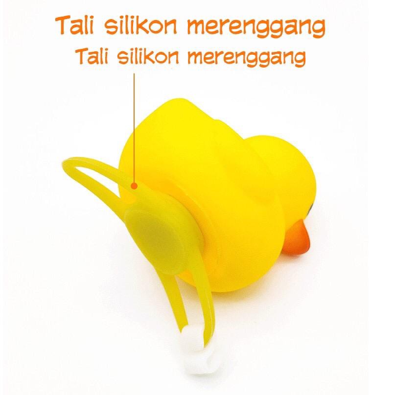 Grosir - 546 Bebek Kuning LED Bell / Bebek Helm Spion Motor / Duck Pakai Kalung,Kaca,Lampu,Helm