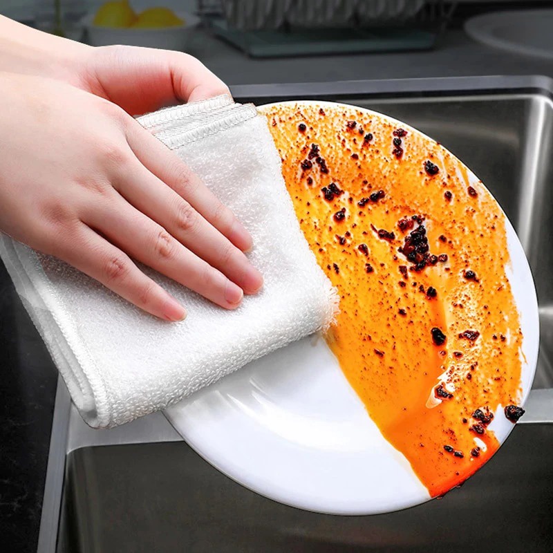 Handuk / Kain Lap Microfiber Dapur Kamar Mobil Gelas Piring Pembersih Meja Makan Serbaguna Lemari Dinding Lap Tangan Absorb Water Quick Dry Microfiber Hand Towel Cleaning Cloth