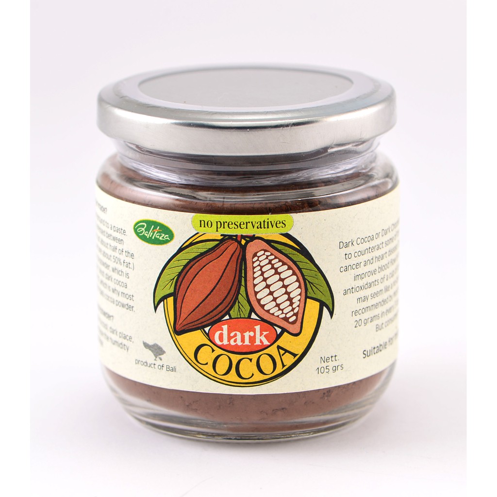 

Balitaza Dark Cocoa Powder 105gr /glass jar