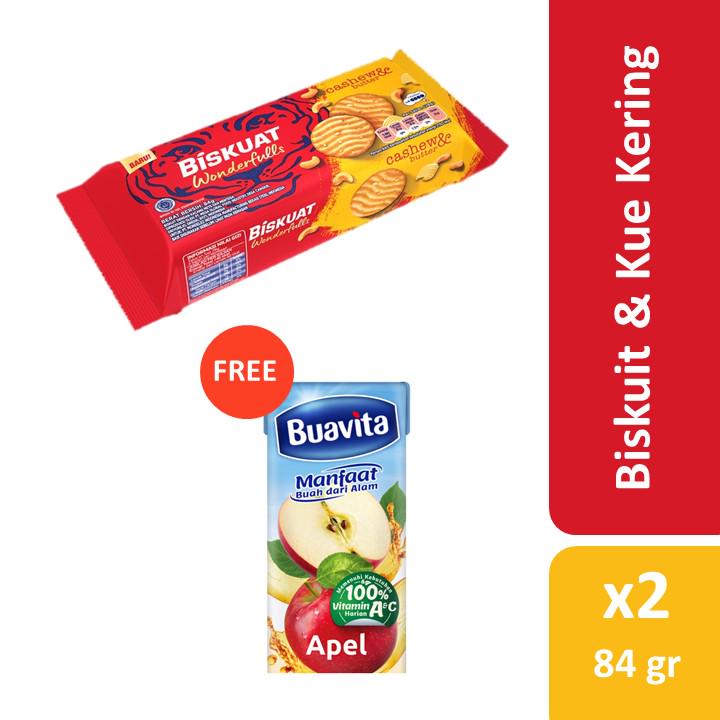 Biskuat Wonderful Biskuit 2 x 84 gr Free Buavita Jus Apel