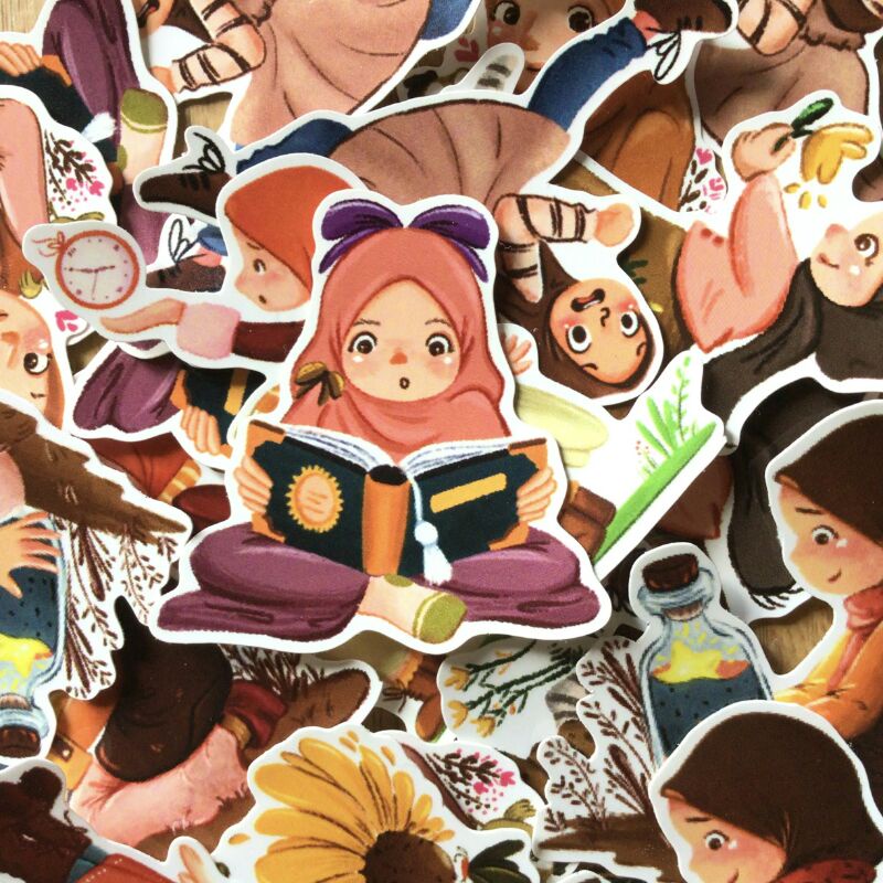 

Sticker Satuan - Hijab Girl/ Muslimah - Stiker Aesthetic Lucu Murah Jurnal Deco
