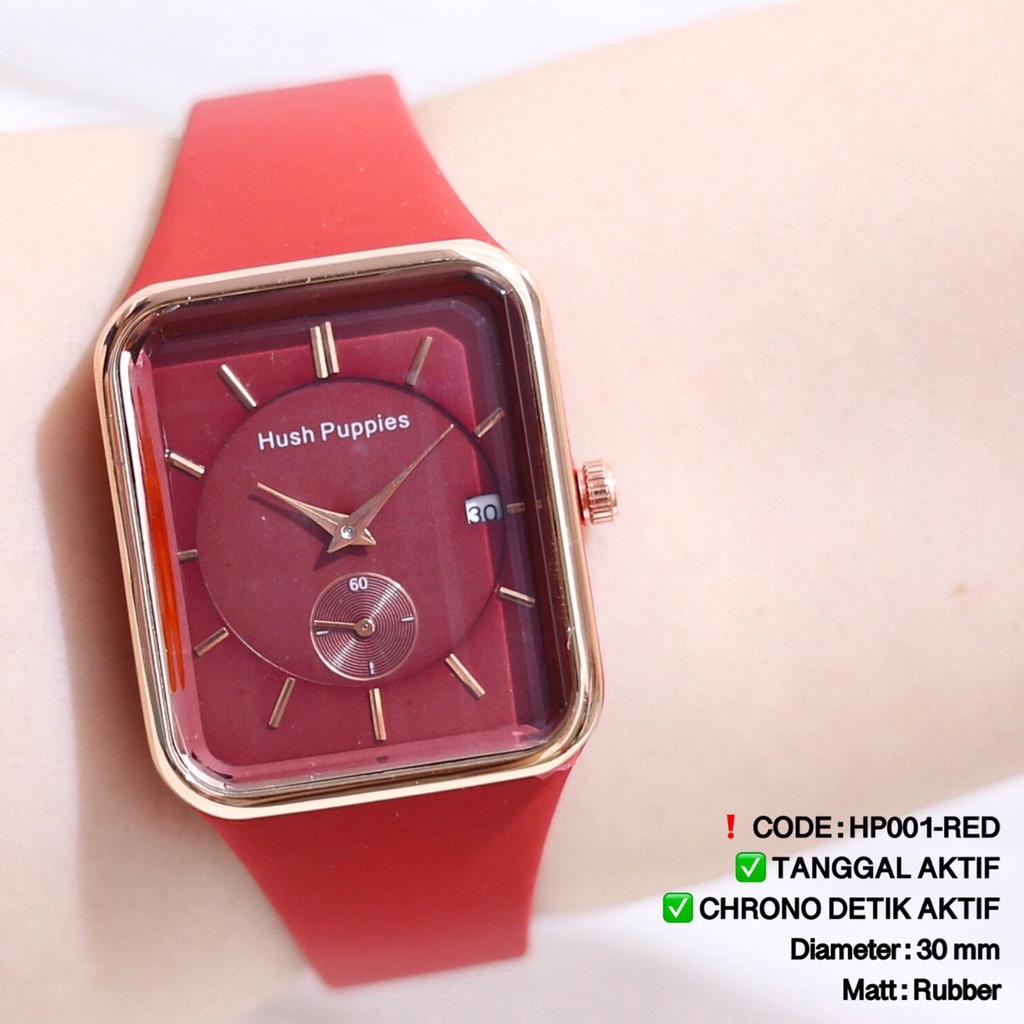 Jam tangan wanita hushpupies chrono detik grosir ecer termurah mewah free baterai cadangan HP001