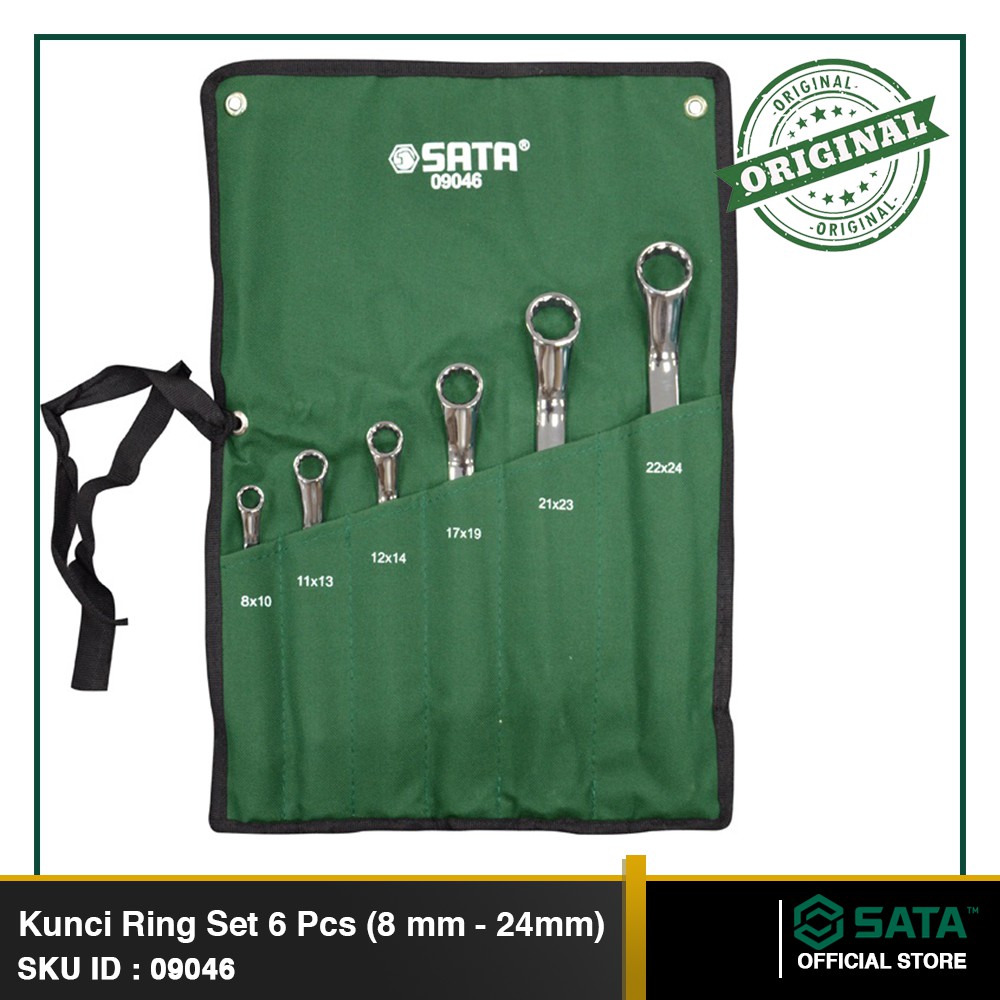 Kunci Ring SET 6 Pcs METRIC 09046 SATA TOOLS